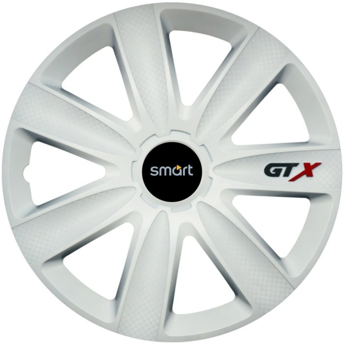 Set 4 Capace Roti GTX Alb R15, Compatibil Cu Smart