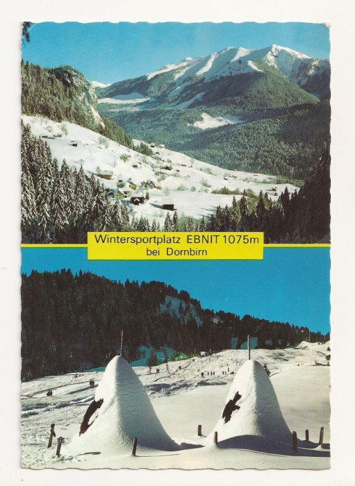 AT5 -Carte Postala-AUSTRIA- Dornbirn, Wintersportplatz Ebnit , circulata 1970