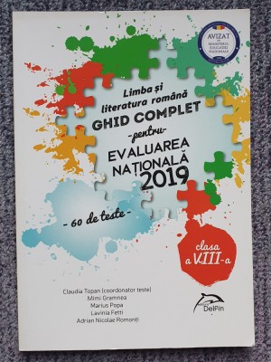 Limba si literatura romana. Ghid complet evaluarea nationala 2019, 60 teste foto