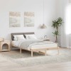 VidaXL Cadru de pat Maroniu și taupe 120 x 190 cm Lemn masiv de pin 878697