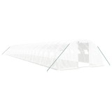 Cumpara ieftin Sera cu cadru din otel, alb, 88 m&sup2;, 22x4x2 m