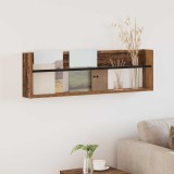 vidaXL Raft pentru reviste Lemn vechi 100 x 12 x 30 cm Lemn compozit 890824