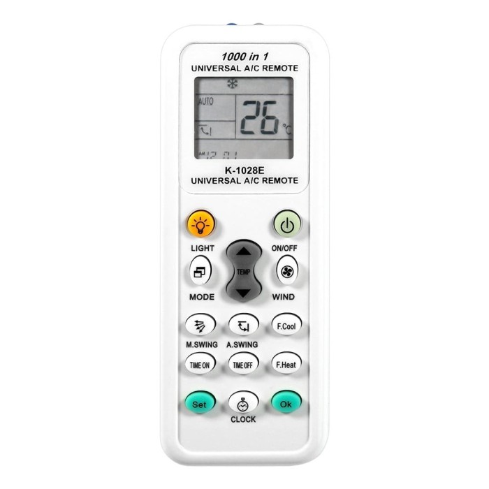Telecomanda universala pentru aerul conditionat, functie de cautare automata, 8-10 metri, alb