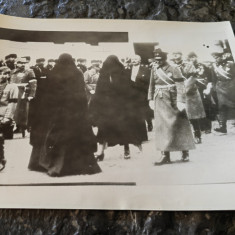 Fotografie presa, funeralii reg. Alexandru, Serbia, regina Maria, Carol II, 1934