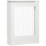 Cumpara ieftin HOMCOM Capac Radiator din MDF si Otel Alb 60x18x84cm Design Simplu si Elegant pentru Acoperire Calorifer | Aosom Romania