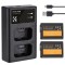 K&amp;F Concept K&amp;F FW50 1030mAh Digital Camera Dual Battery with Dual Channel Charger, for Sony Camera Charger
