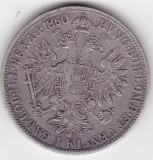 AUSTRIA UNGARIA 1 Florin 1860 A Viena, Europa, Argint