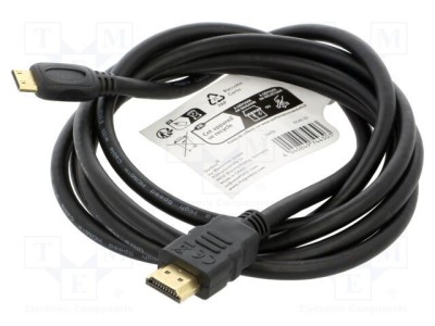 Cablu HDMI 2.1 Goobay 2m negru cu HDMI și mini HDMI foto