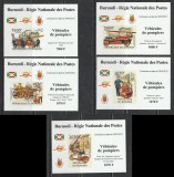 Burundi 2012 - Camioane de Pompieri NEDANTELATE Deluxe S/S 5v MNH, Nestampilat