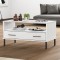 Gossi masuta cafea picioare metalice alb 85x50x45cm lemn masiv &quot;oslo&quot;