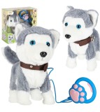 Catelus Husky Interactiv KIK, Merge, Latra, Plus, Multicolor, Baterii, Jucarie Copii 3+ ani