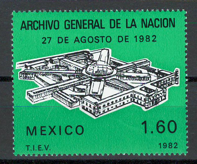 Mexic 1982 MNH - Inaugurarea cladirii Arhivelor Statului, nestampilat