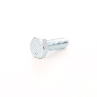 Surub cu cap hexagonal, filetat complet, otel, zincat alb, M10 x 20 mm foto