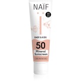 Naif Baby &amp; Kids Mineral Sunscreen SPF 50 crema pentru protectie solara pentru bebeluși și copii mici SPF 50 30 ml