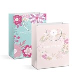 Set 2 x Punga cadou - hartie rezistenta, 17.8 x 10.2 x 22.8 cm (Modele festive)
