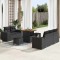 vidaXL Set de canapele pentru grădină 8 pcs Negru 80 x 80 x 71 cm 3363894