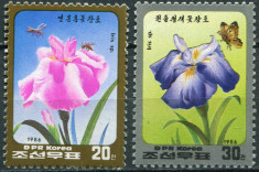 DPR Korea 1986 - flori, serie neuzata foto