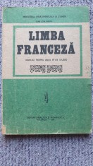 Manual Limba Franceza, anul IV de studiu, 1991 foto