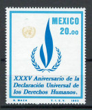 Mexic 1983 MNH - A 35-a aniversare a Declaratiei Drepturilor Omului, nestampilat