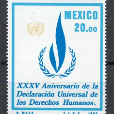 Mexic 1983 MNH - A 35-a aniversare a Declaratiei Drepturilor Omului, nestampilat