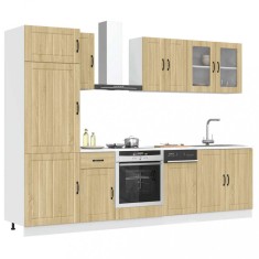 vidaXL Set dulap de bucătărie din 8 piese &bdquo;Lucca&rdquo; lemn stejar Sonoma