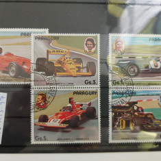 TS22 - Timbre serie Paraguay 1989 formula 1