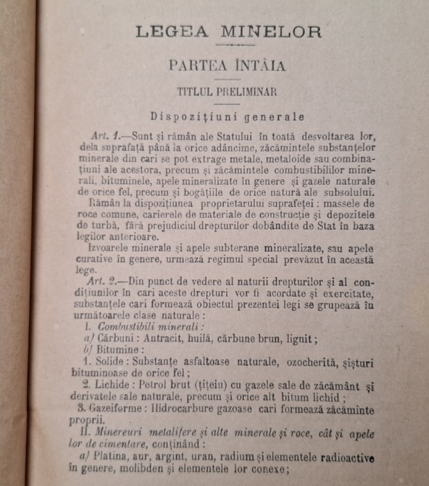 Legea Minelor (Grigore Dimitrescu, 1924)
