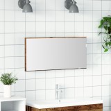 vidaXL Dulap de baie cu oglindă și LED, lemn vechi, 80x37 cm
