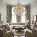 Candelabru din cristal KONIG Regalis, 15xE14, D80 cm, auriu, reglabil