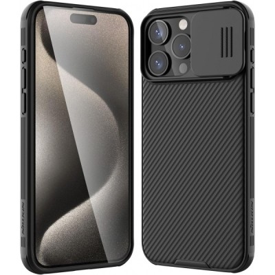 Husa pentru Apple iPhone 16 Pro, Nillkin, CamShield Pro, Neagra foto