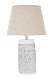 Cumpara ieftin Lampa de masa, Nairobi, Mauro Ferretti, 1 x E27, 40W, &Oslash;35 x 60.5 cm, polirasina/fier/textil, alb antic/maro