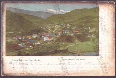 2232 - 25085 RUCAR, Arges, Panorama, Litho, Romania - old postcard - used - 1901 foto