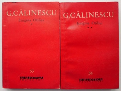 Enigma Otiliei (2 volume) &amp;ndash; G. Calinescu foto