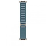 Curea Apple pentru Apple Watch 49mm Light Blue Alpine Loop Small Natural Titanium Finish
