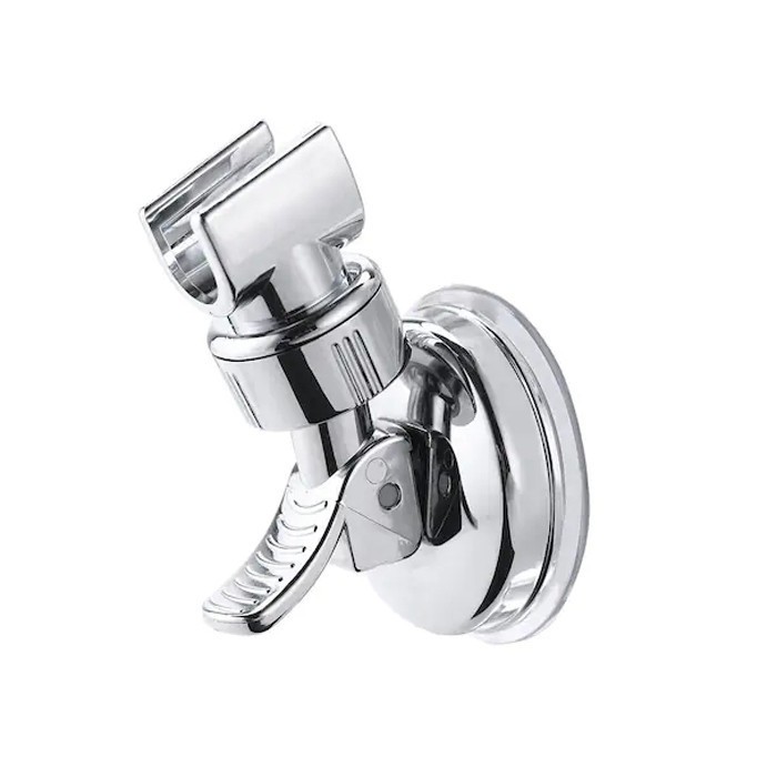 Suport cu ventuza pentru para de dus, YWX, ABS, Detasabil, Montare pe perete, Ventuza, Rotire 360&deg;, Argintiu