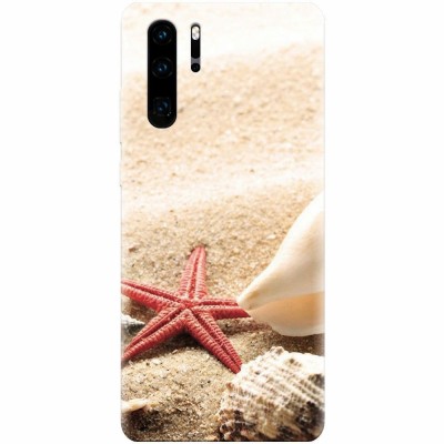 Husa silicon pentru Huawei P30 Pro, Beach Shells And Starfish foto