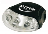 Far Bicicleta 3 LED-uri, 3 Functii, Lumina Alba, Baterii CR2032, Montare Usoara - Constant, Intermitent, Rotativ