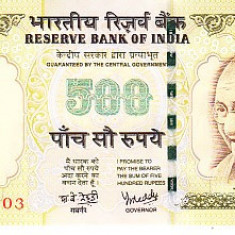 M1 - Bancnota foarte veche - India - 500 rupii - 2008