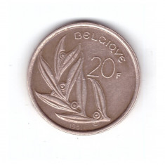 Moneda Belgia 20 francs/franci 1981, stare buna, curata