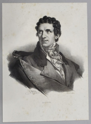 ANTONIO CANOVA , SCULPTOR ITALIAN , LITOGRAFIE , DESEN de GREVEDON , litografiat de C. MOTTE , 1826 foto