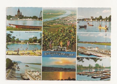 AT1 -Carte Postala-AUSTRIA-Viena, in the blue Danube , circulata 1967 foto