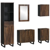 VidaXL Set de mobilier pentru baie 5 pcs Alb 38 x 33 x 160 cm