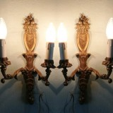 Pereche aplice din bronz masiv in stilul francez
