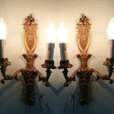 Pereche aplice din bronz masiv in stilul francez