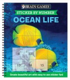 Brain Games - Sticker by Number: Ocean Life (Square Stickers): Create Beautiful Art with Easy to Use Sticker Fun!