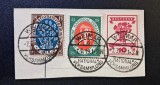 Germania / Republica de la Weimar 1919 Fragment Poștal (15 Pf, 25 Pf, 30 Pf) Ștampilat special Weimar Nationalversammlung 7.7.19 - CKL2