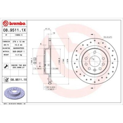 Set discuri frana Cadillac Bls Wagon, Bls; Opel Signum Liftback (Z03), Vectra C (Z02), Vectra C Estate (Z02), Vectra C Gts (Z02); Saab 9-3 (Ys3f, 9-3 foto