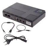 UPS router DC1036P sisteme camere securitate, 10400mAh, 36W, output 5V 9V 12V 12V 24V, PoE, LAN, USB, Negru, Oem