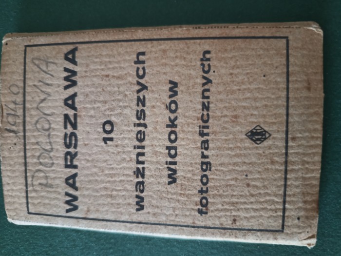 Bloc 10 fotografii Warsovia - Polonia anul 1940 , ALB NEGRU.Dimensiune aprox 9 cm x 6 cm