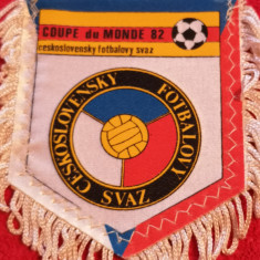 Fanion-Federatia de Fotbal-CEHOSLOVACIA(CM 1982)pe spate rezultate calificari